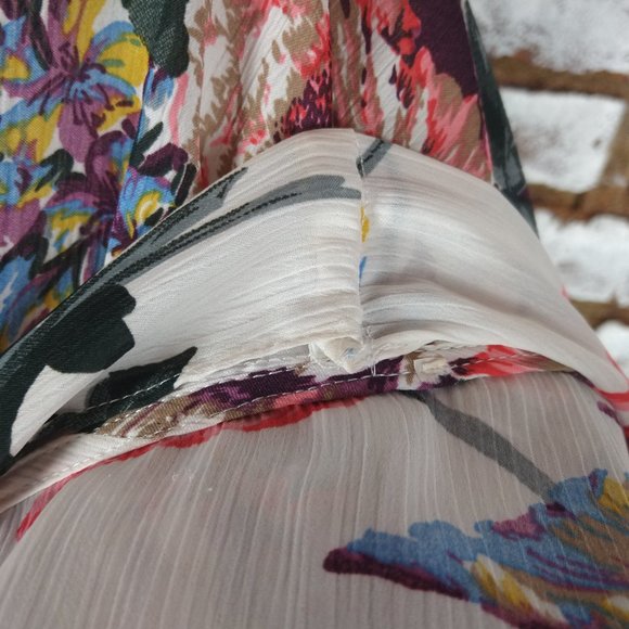 Open Front Caftan Duster Size S/M Floral Print - Picture 9 of 9